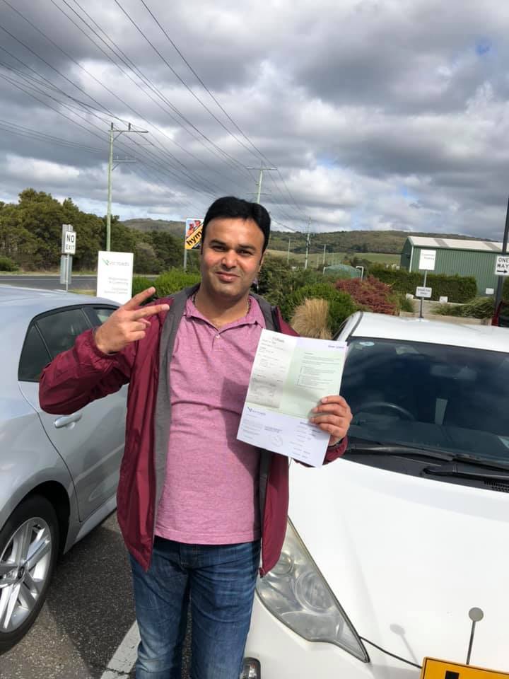 Package Driving School student passed the driving test