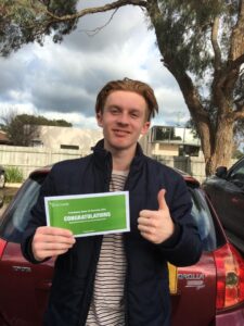 Eric passed his driving test from package driving school